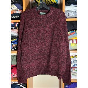 Woolrich Men’s Lambswool Elbow Pad Red Knit Sweater